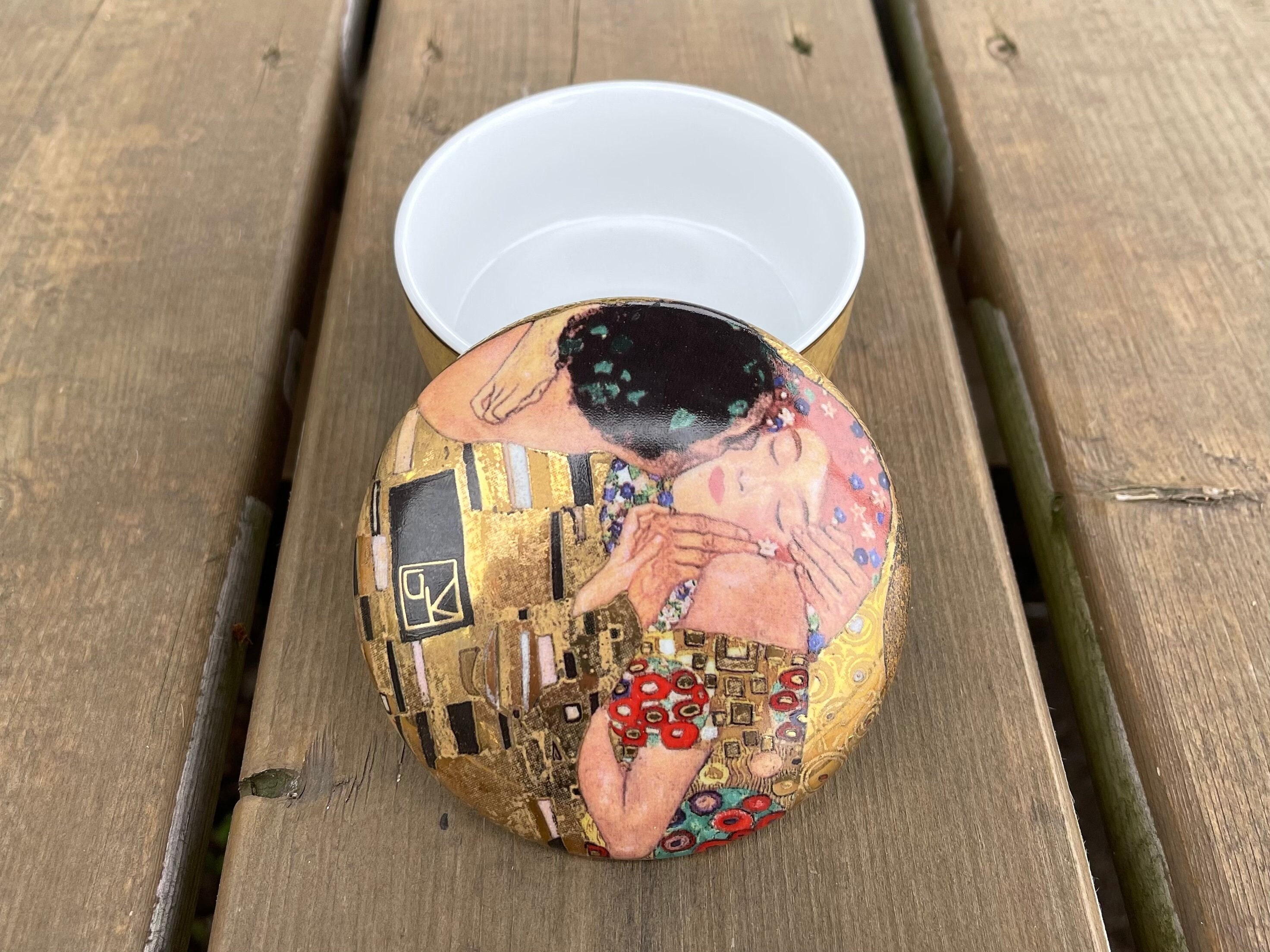 Goebel Mural Gustav Klimt - Le Baiser, Artis Orbis, Porcelaine, 31,5 x 31,5 cm