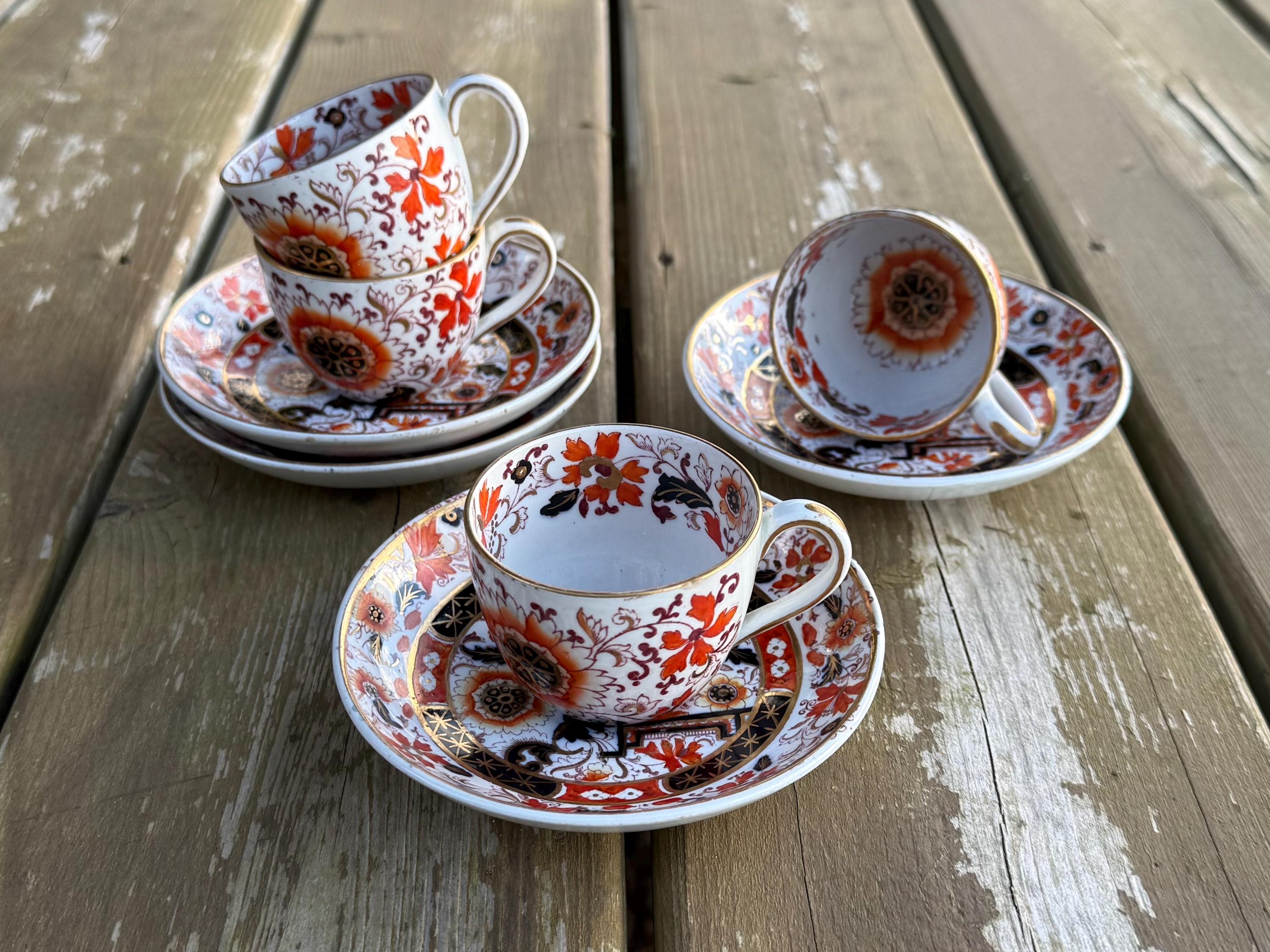 Set of Four Antique C1862-1890 Ashworth Bros Rayner Pattern Imari Set of Four Antique C1862-1890 Ashworth Bros Rayner Pattern Imari