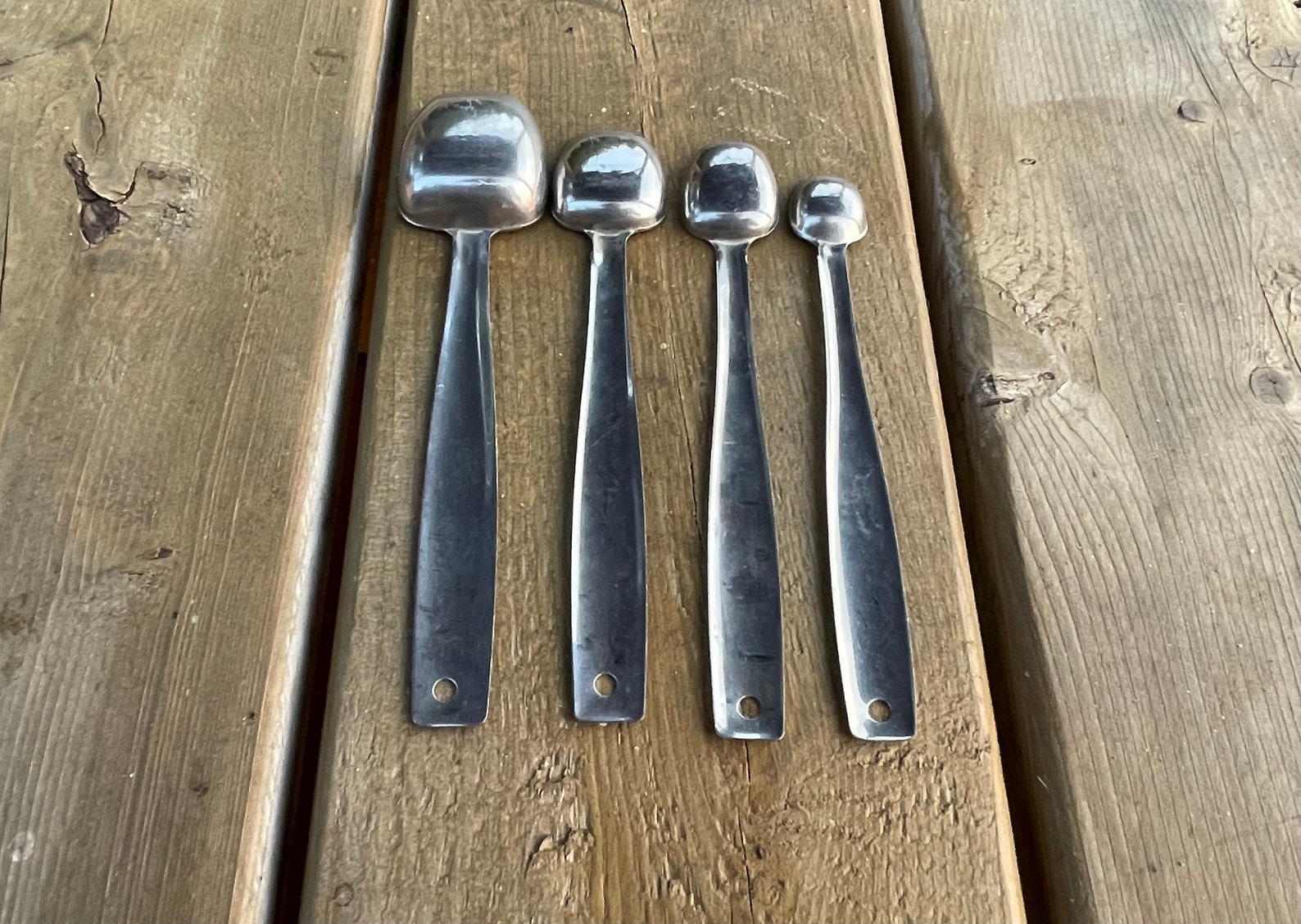 Set of 4 Vintage Foley Stainless Steel Measuring Spoons 1 Etsy