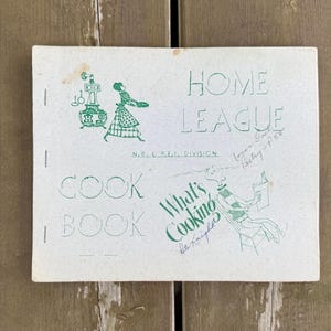 Vintage 1960 Home League Cookbook N.B. & P.E.I Division Retro Maritime Recipes Farmhouse Kitchen
