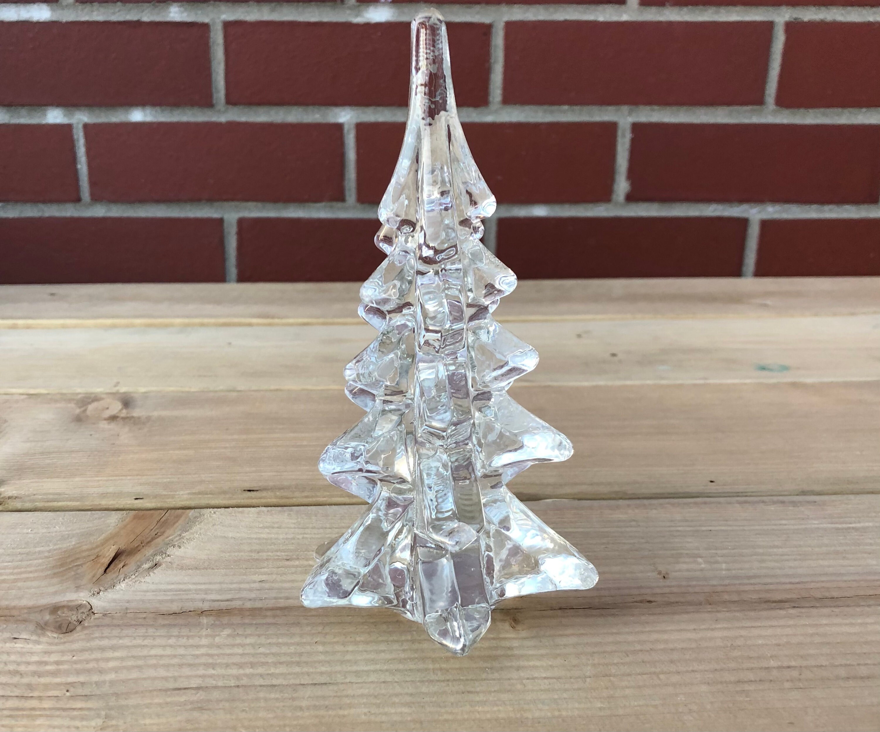 Vintage 6 and 1/4 Clear Art Glass Evergreen Pine Tree Etsy