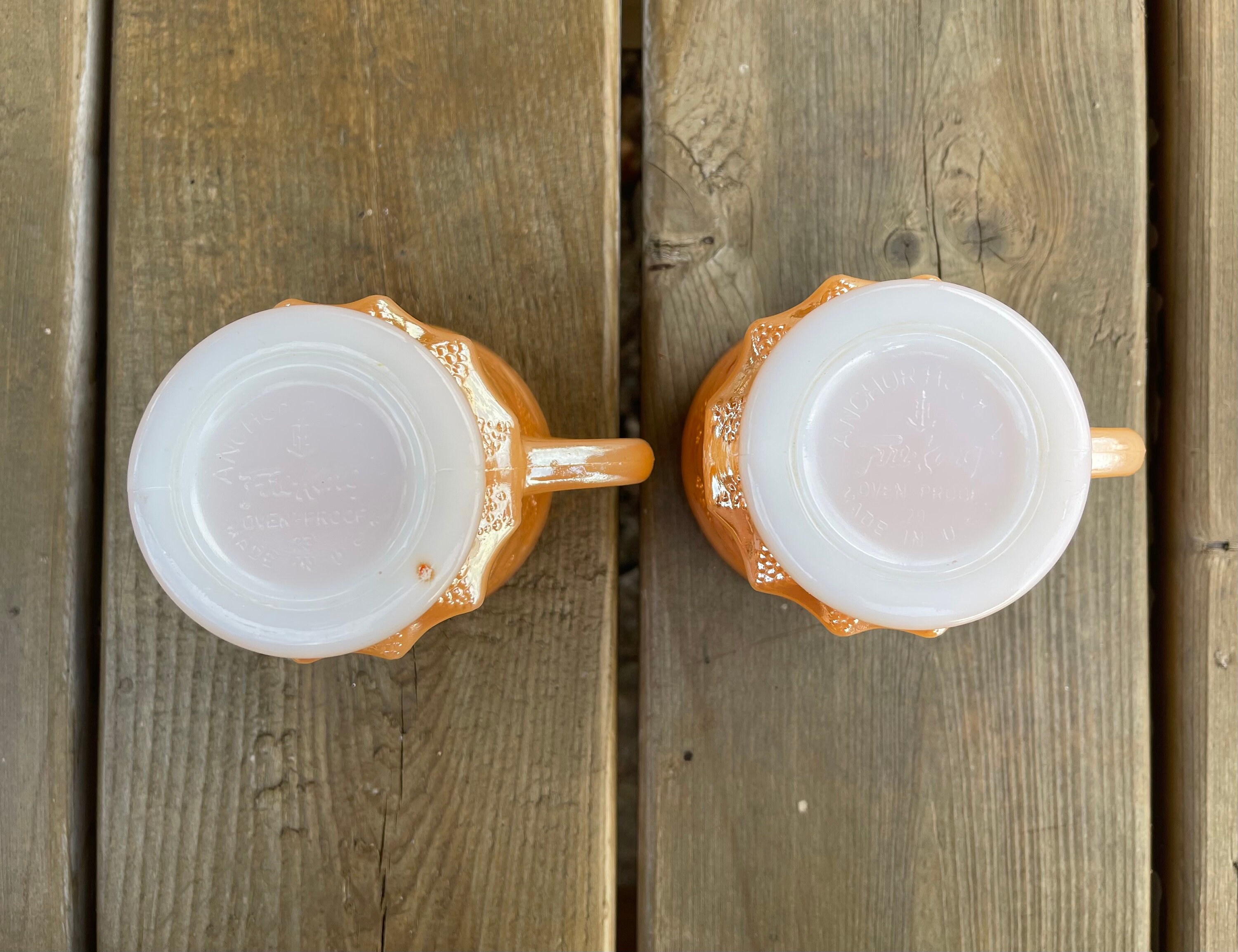Set of Two Vintage Anchor Hocking Fire King Kimberly Pattern