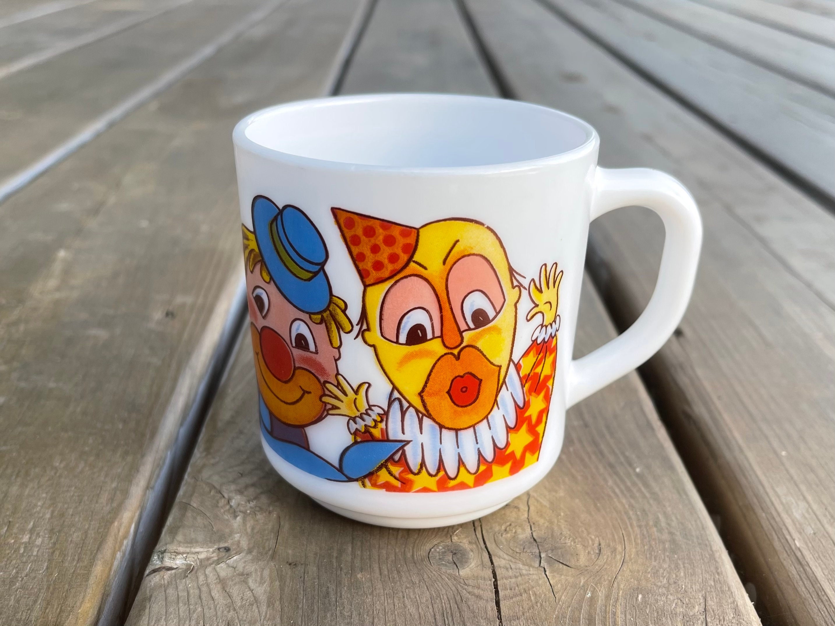 Cute Bear Mug, Animal Mug, Kawaii Mug, Clown Bear Mug, Gift for