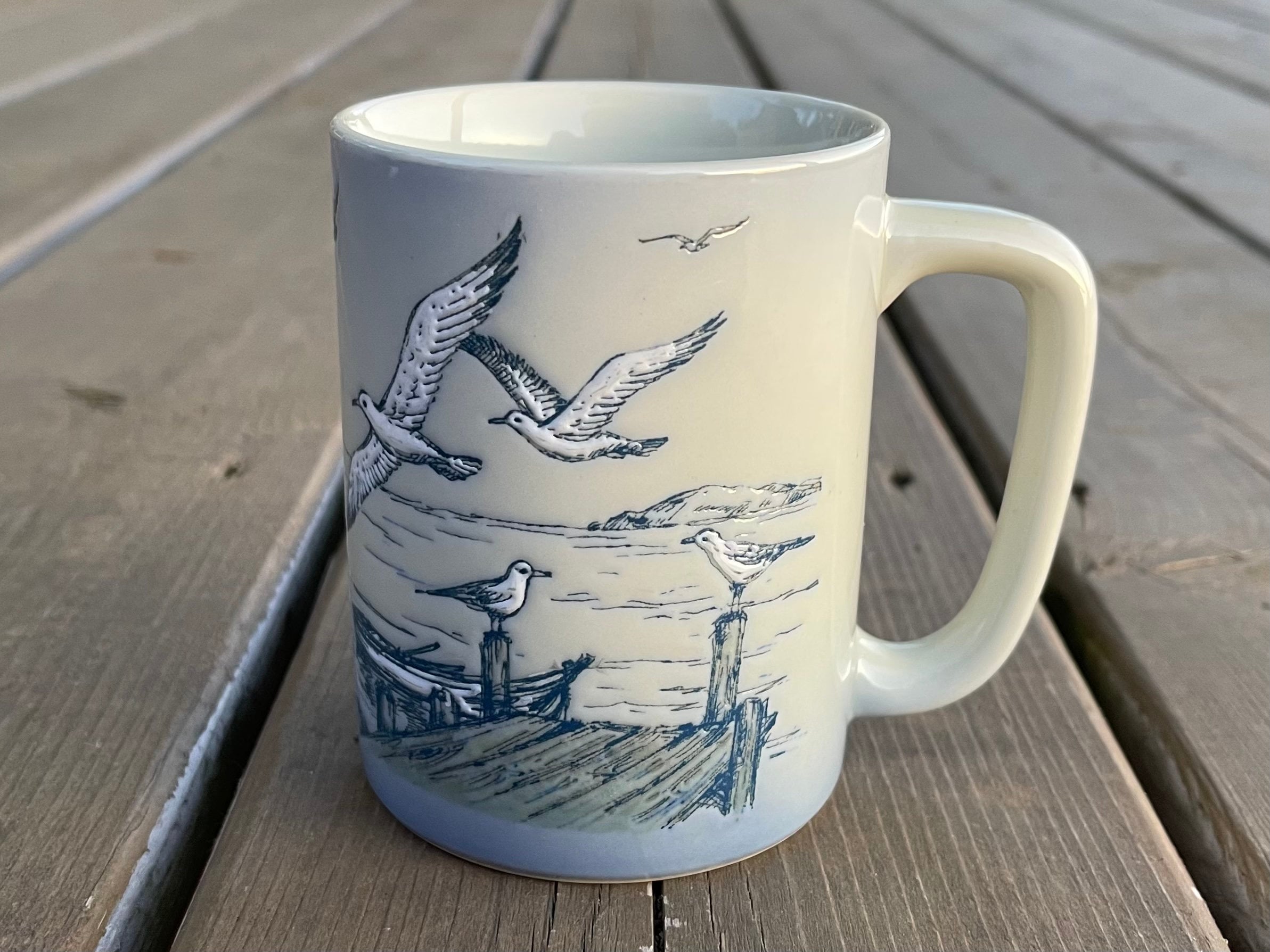 Vintage Boat Mug No Spill Ceramic Blue Coffee Cup Sailing Mug Sloop Ketch  Yawl Schooner Lake Beach Ocean Kitchen Decor Russ Berrie & Co. – Schooner  Chandlery