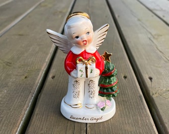 Vintage Ceramic July Angel Boy-napco Boy Angel-kitschy Boy