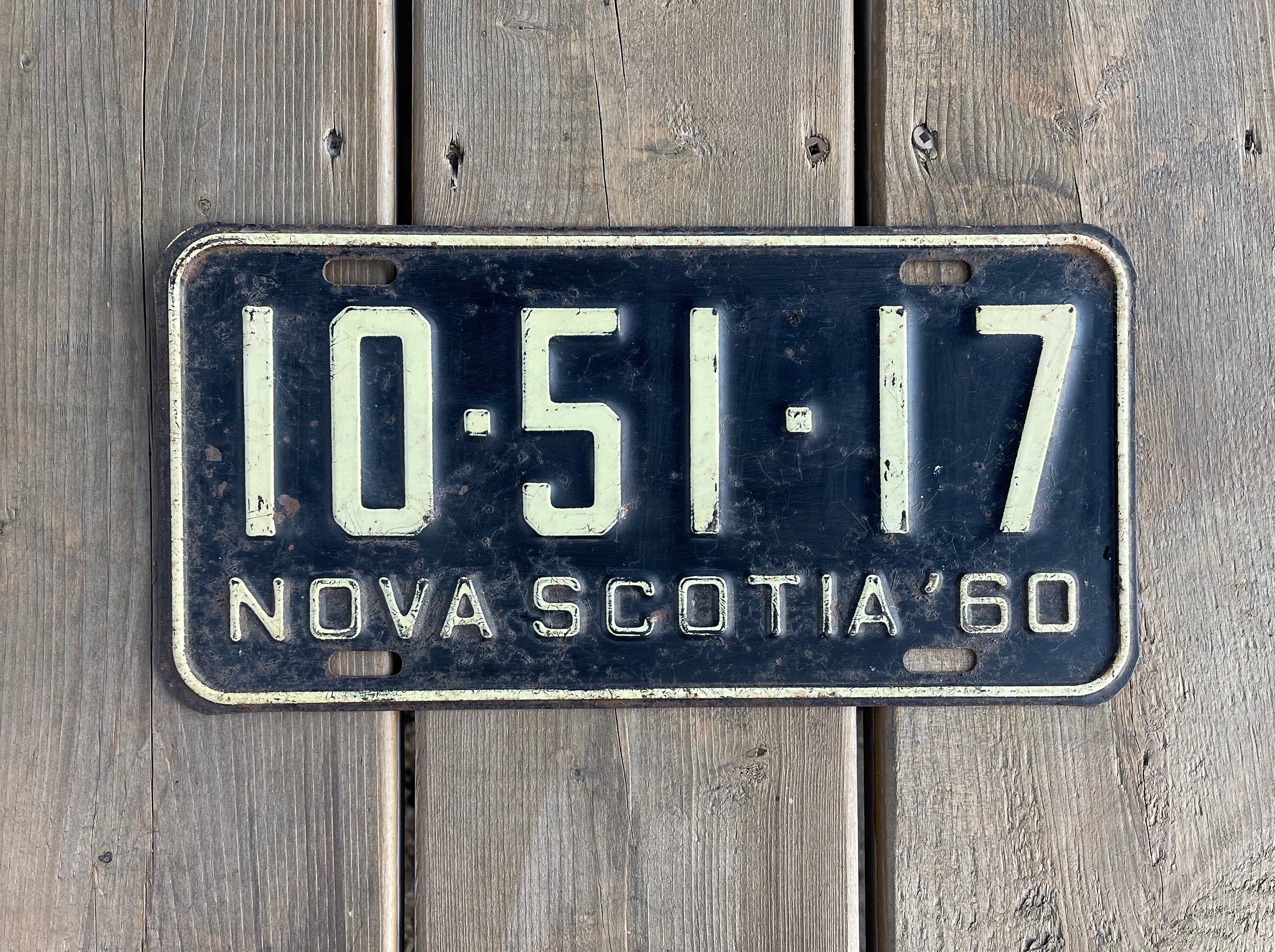Vintage 1960 Nova Scotia NS License Plate Metal License Plate | Etsy
