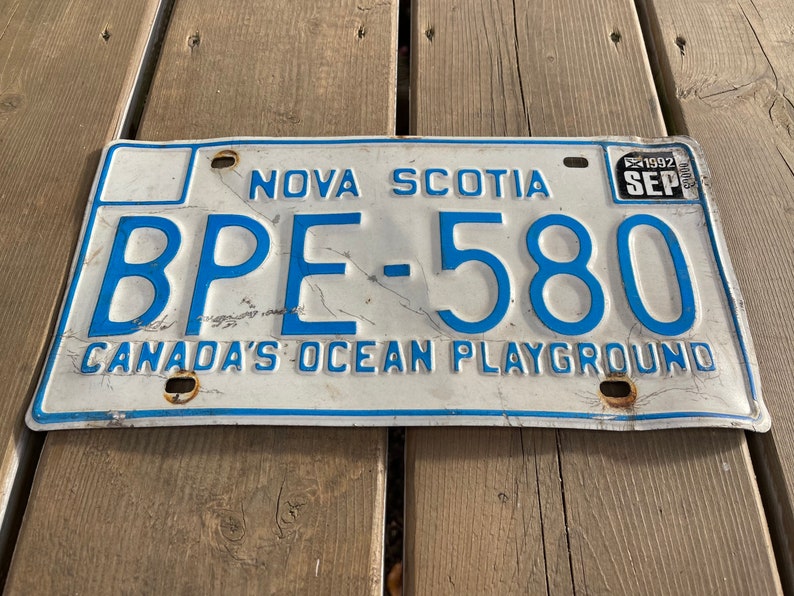Vintage Nova Scotia NS License Plate Metal License Plate Etsy