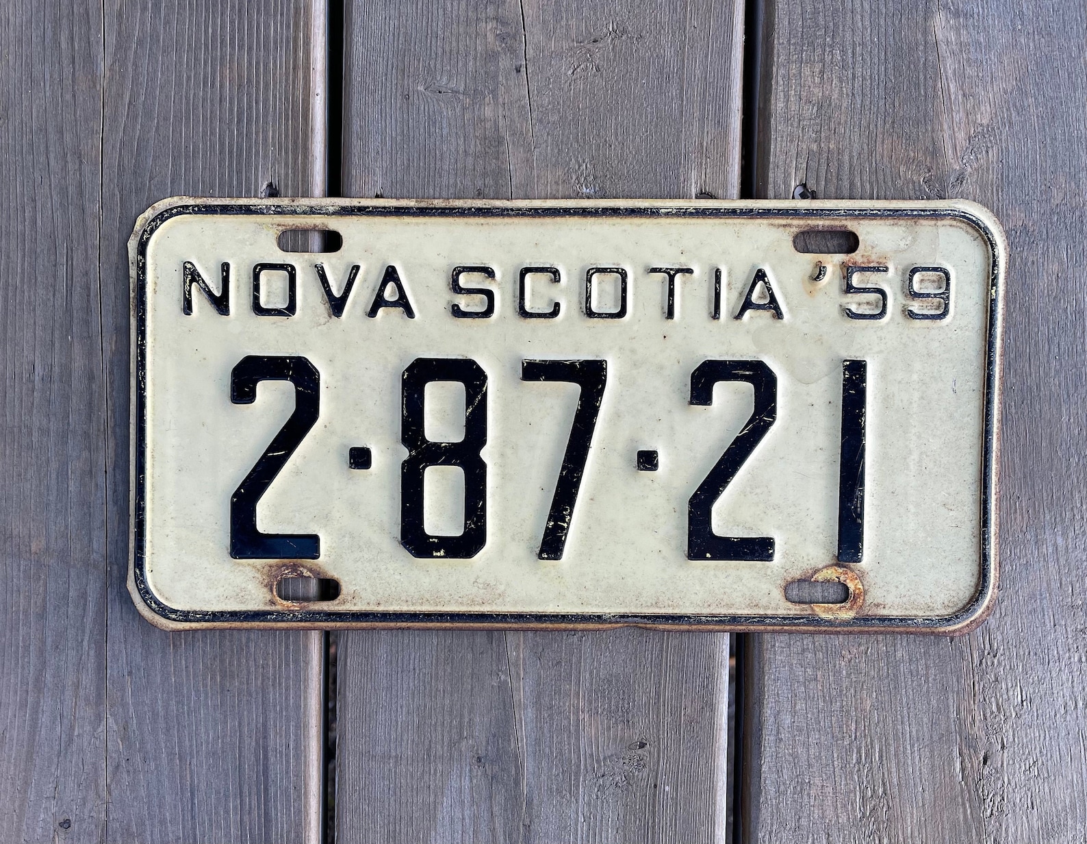 Vintage 1959 Nova Scotia NS License Plate Metal License Plate Etsy