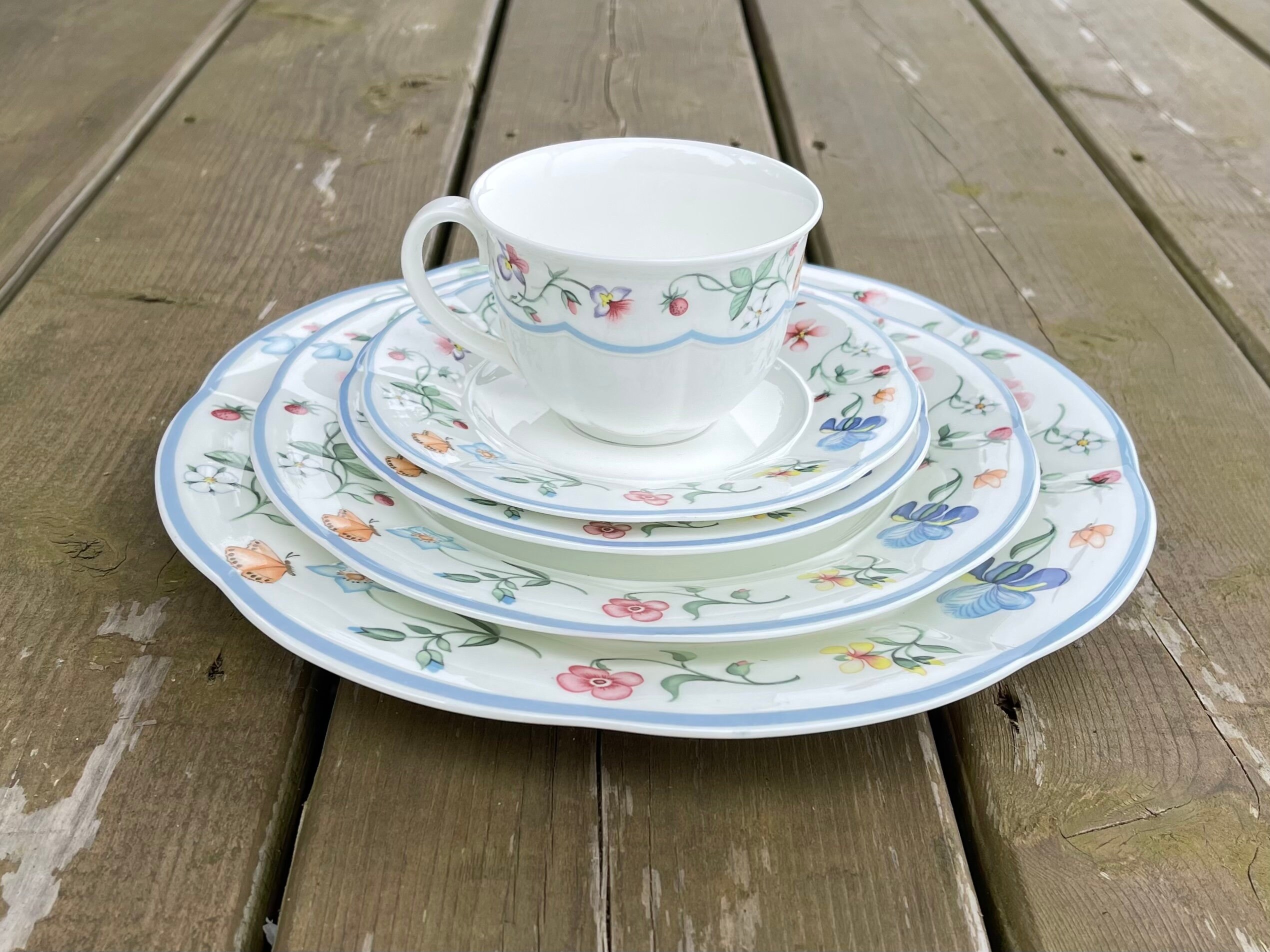 Vintage Villeroy & Boch Mariposa Pattern Flower and Butterfly Fine