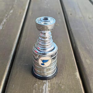 Vintage Labatt’s Blue St. Louis Blues Miniature NHL Stanley Cup Trophy Retro Hockey Memorabilia Collectables Gift for Blues Fan