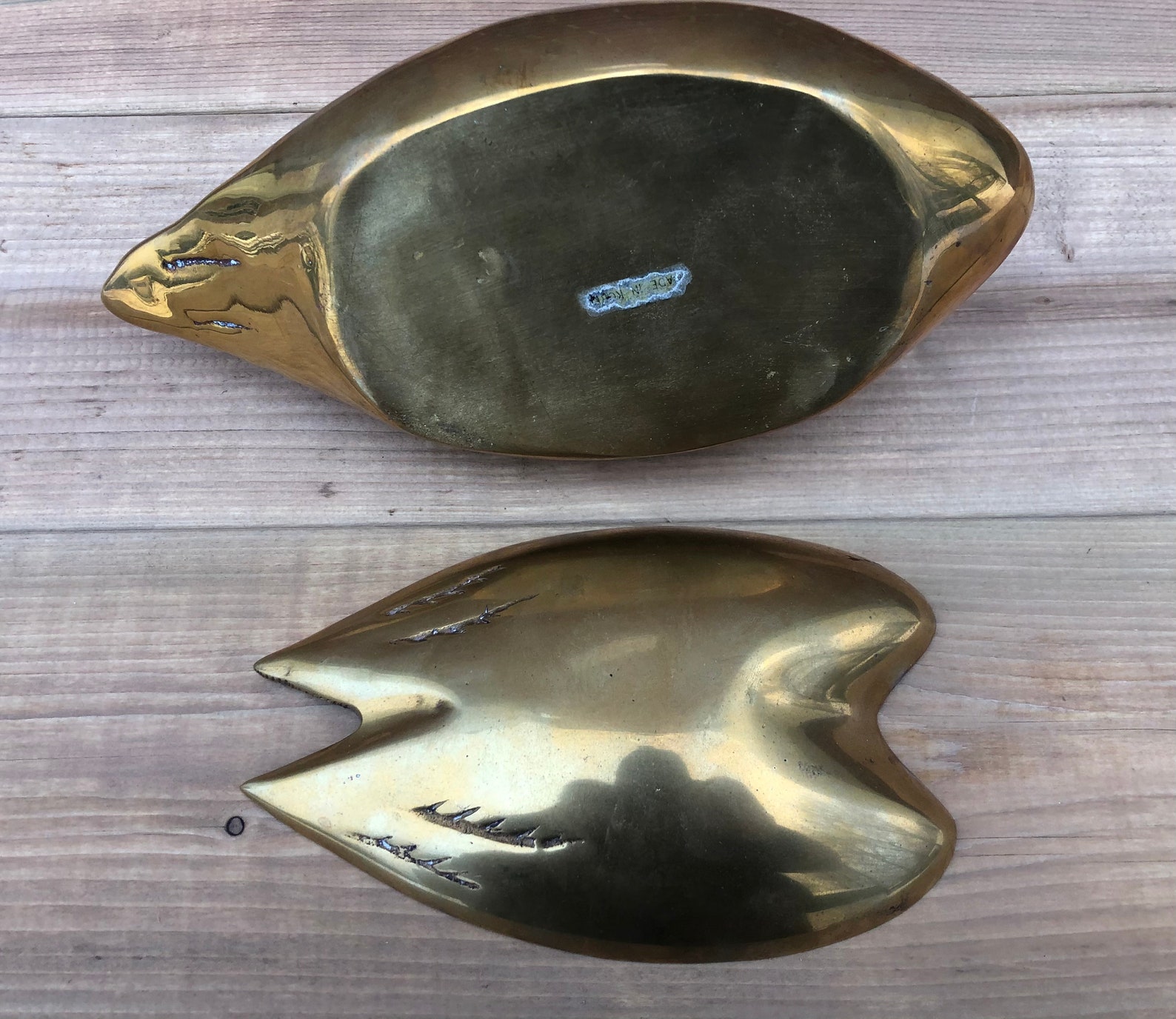 Vintage Solid Brass Lidded Duck Covered Trinket Dish Retro Etsy