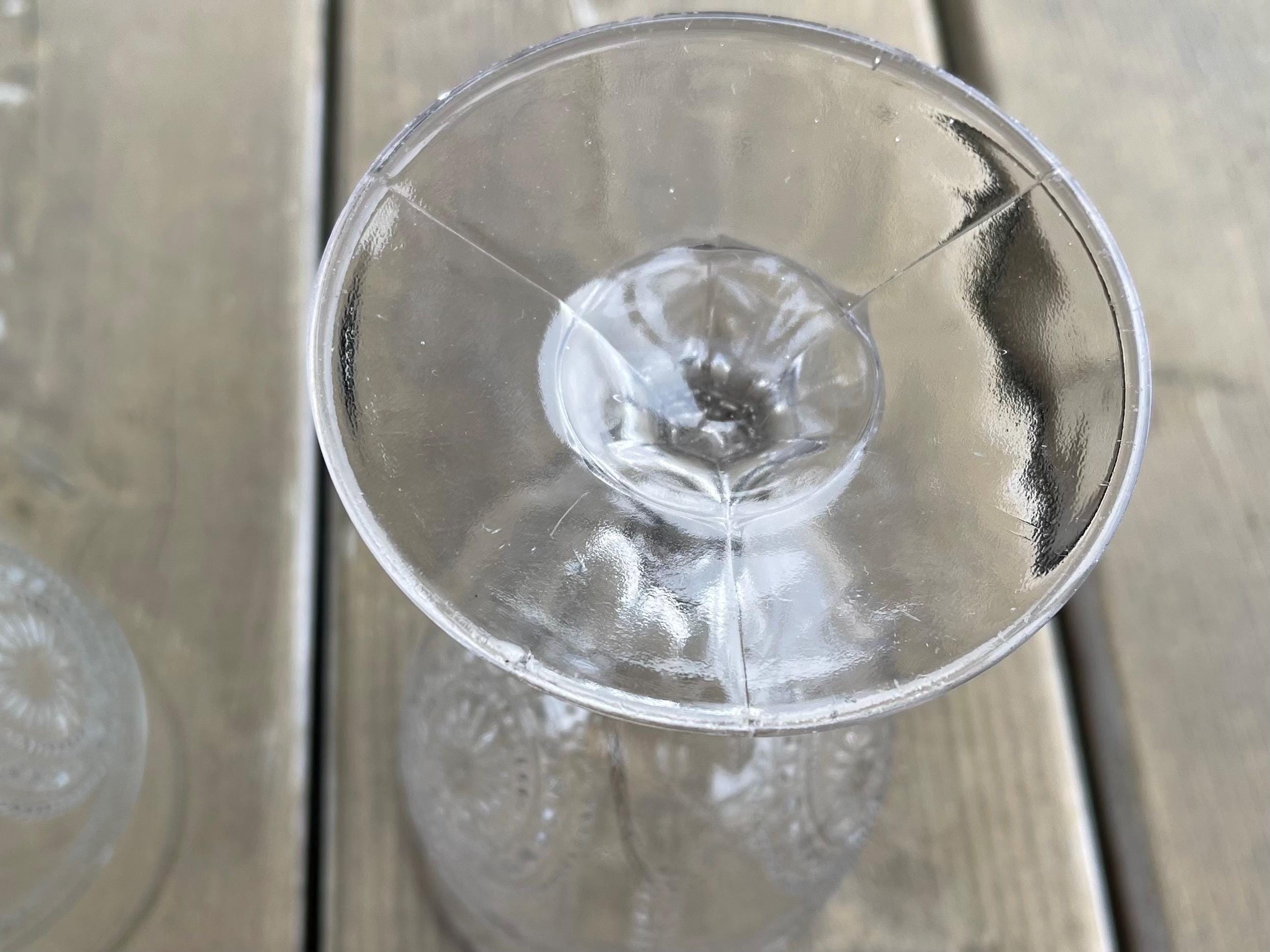 Set of Two Antique Victorian Early Canadian Pressed Glass Nova