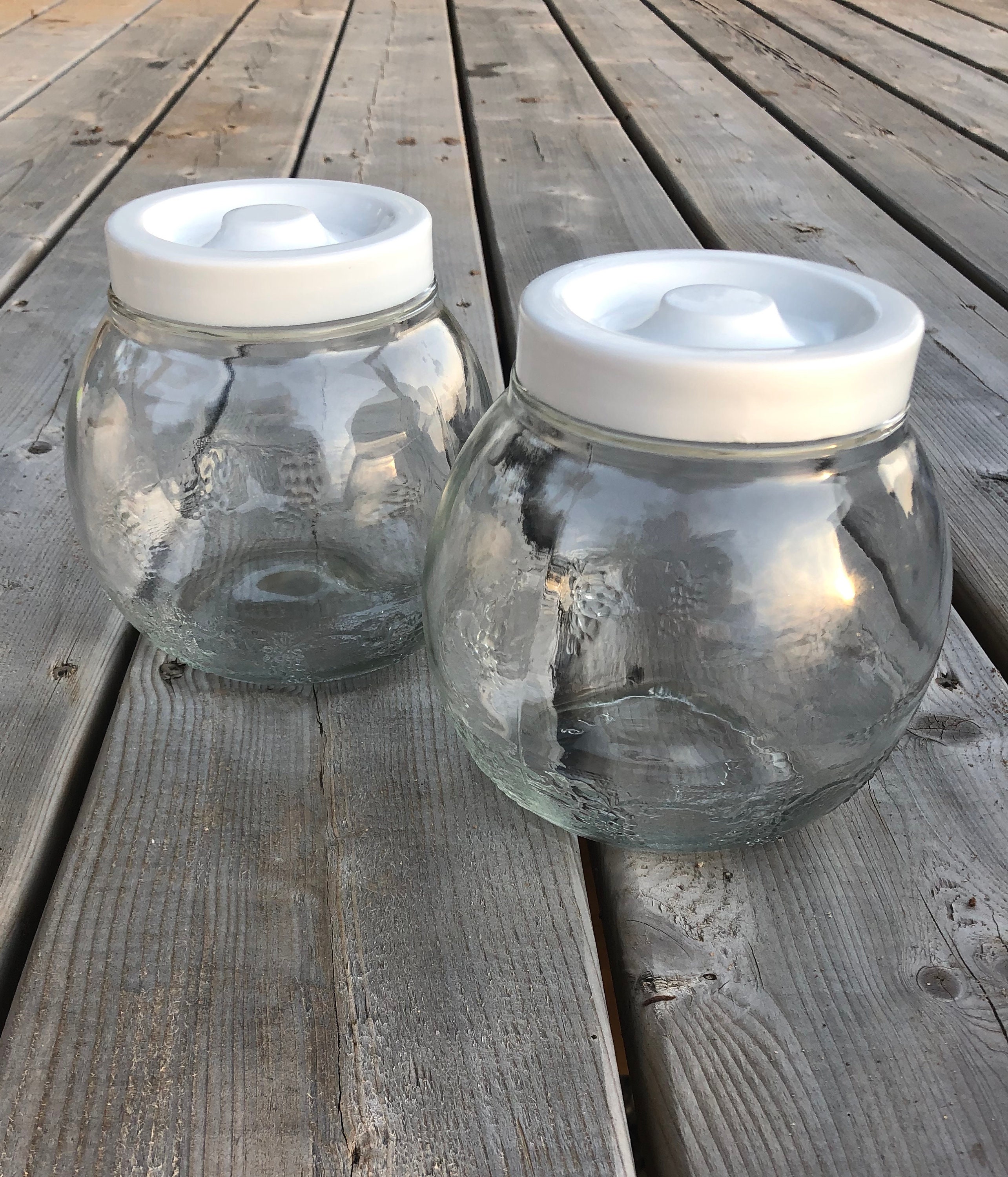 Vintage Set of 2 KIG Indonesia Globe Jars Spherical Jars Etsy