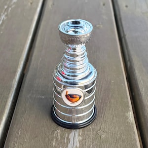 Vintage Labatt&#39;s Blue Atlanta Thrashers miniature trophée de la coupe Stanley de la LNH, souvenirs de hockey rétro, cadeau de collection pour les fans des Thrashers