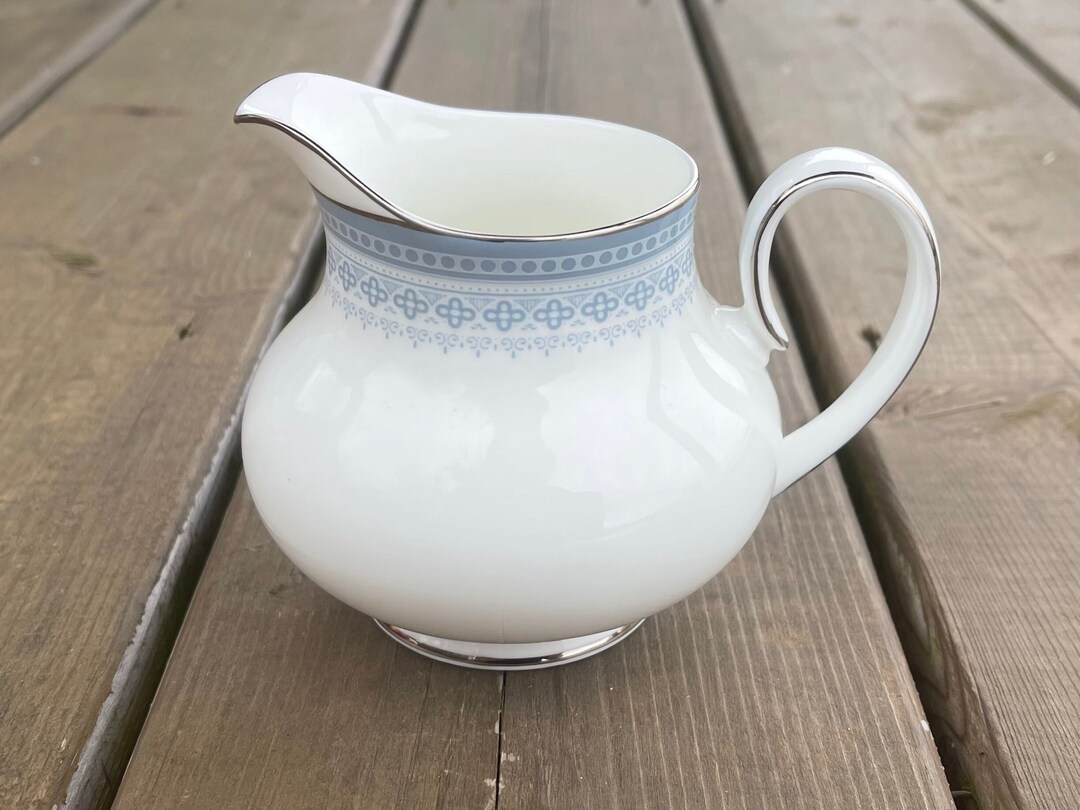 Vintage Royal Doulton Lorraine Pattern Blue and White Creamer Etsy