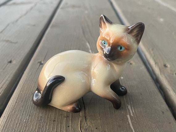Vintage Goebel Blue Seal Siamese Cat Figurine Made in Western
