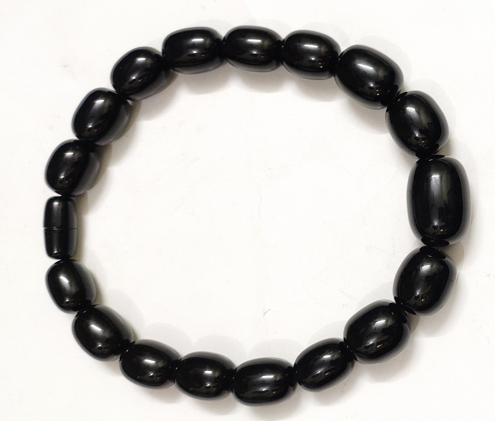 Banjara Tibetan Ethnic Resin Bead Necklace - 22" Long Bold Tribal Amber Style