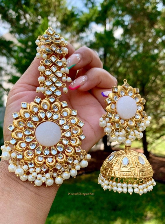 Buy Punjabi Earring Tikka Set - Latest Earring Tikka Set Online | Punjabi  Traditional Jewelle… | Fancy jewellery designs, Jewelry set design, Bridal  fashion jewelry