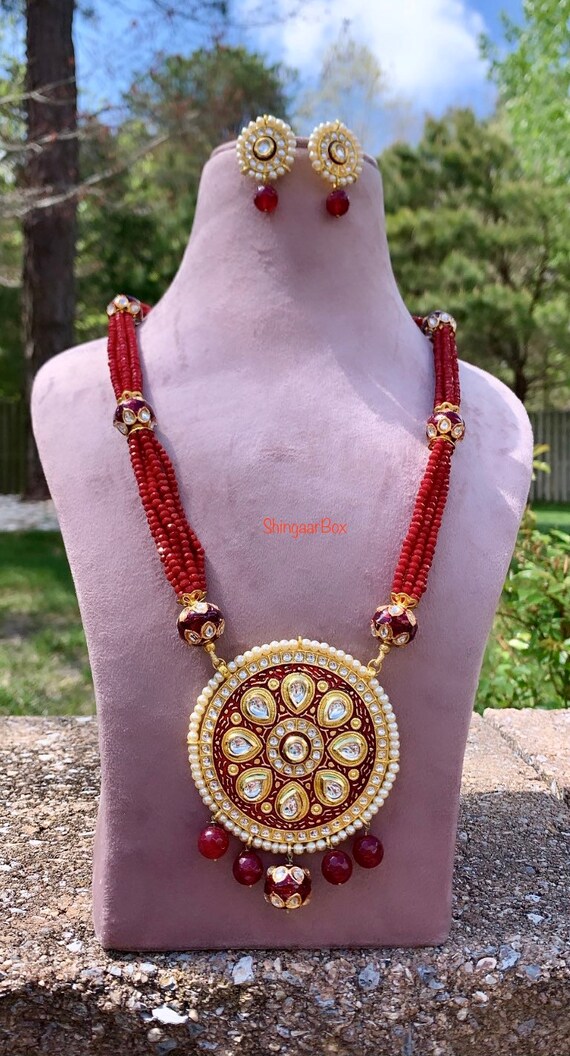 Long Adjustable Shimmering Multi Strands Moti Haar mala With