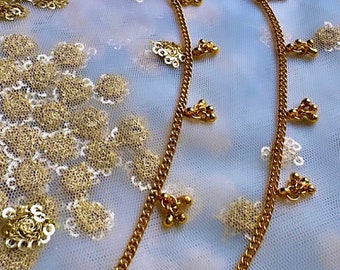 Gold finish single/double/three layer ear chains/kaan chain/sahare/earrings support chain/maatal/champasaralu Indian Pakistani jewelry