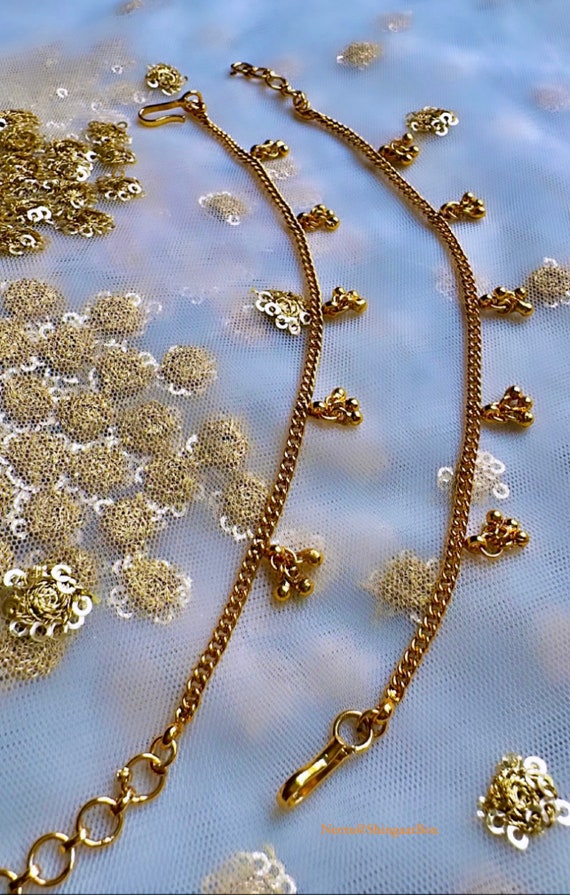 Gold Finish Single double three Layer Ear Chains kaan Chain sahare earrings Support Chain maatal champasaralu Indian Pakistani Jewelry Etsy Australia