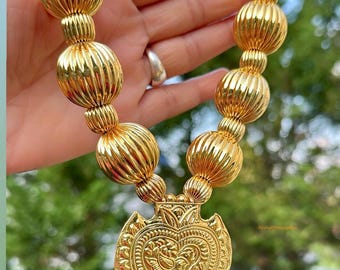 Joyería tradicional punjabi khainta/khaintha con acabado dorado para hombre, para jaggo/bhangra/baile/boda/recepción, de moda india y pakistaní.
