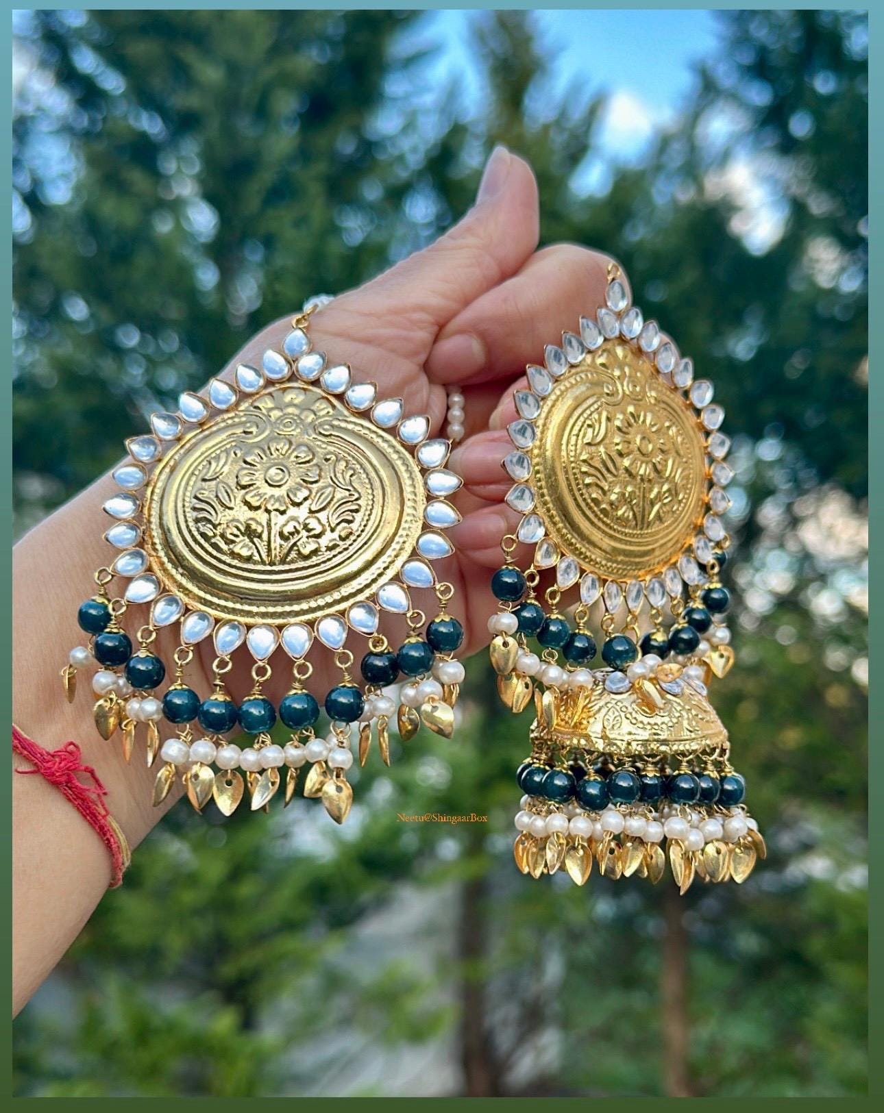Jewellery Punjabi Jhumka Earrings Oversized Traditional Punjabi