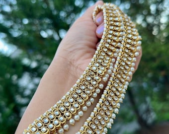 Designer anklets/payal/pearls/moti/stones dance/engagement/bridal/jaggo/sangeet/wedding/casual Indian Pakistani fashion jewelry