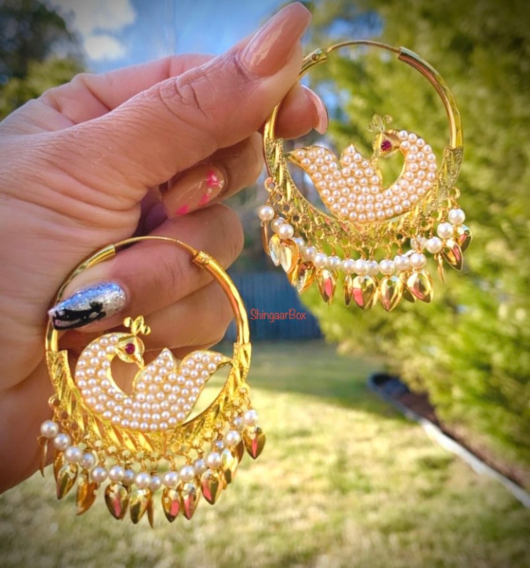 Gold platted punjabi Earrings & Studs