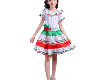 tri colour dress for girl near me