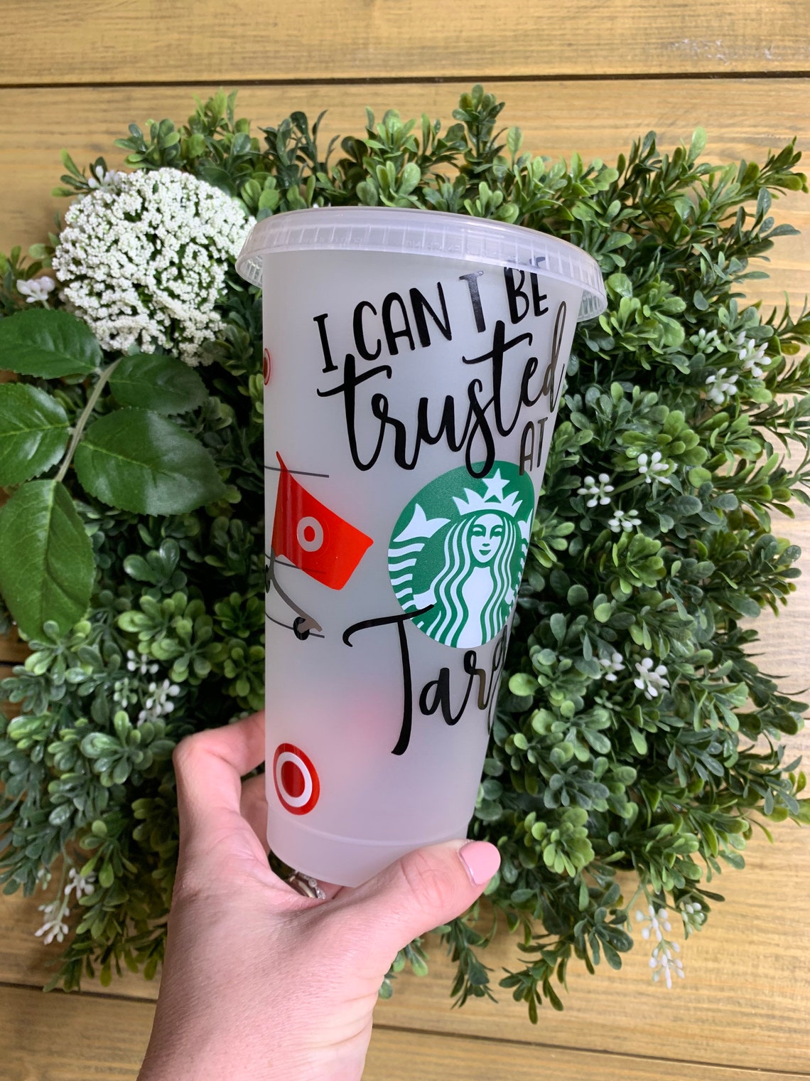 Personalized Target Starbucks Cup I cant be trusted at Etsy
