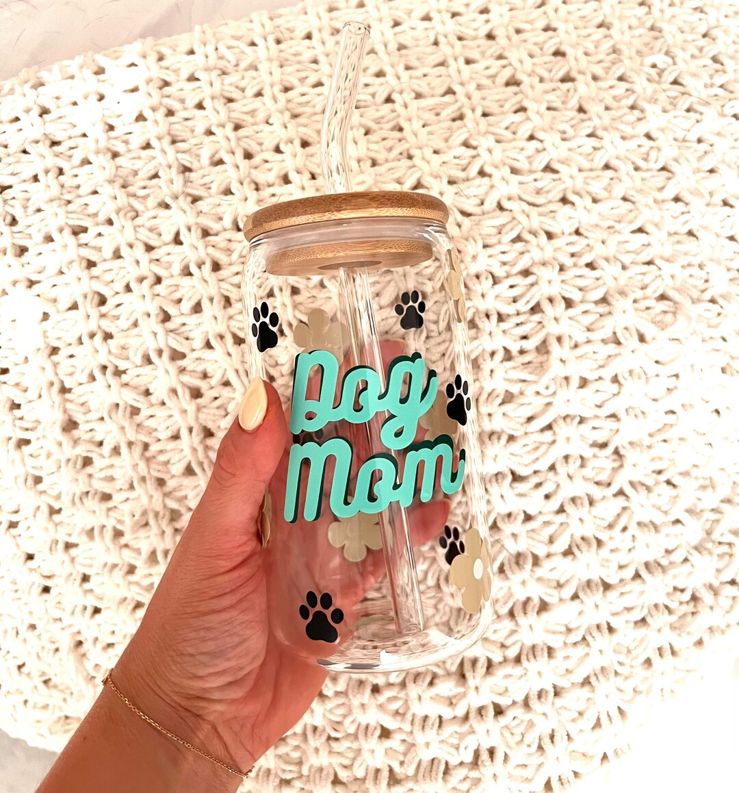 DOG MOM Dog Mom Cup Dog Mom Iced Coffee Cup Dog Lover Cup Dog Mom Gift