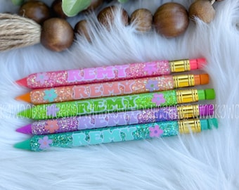 Daisy Glittered Mechanical Pencils