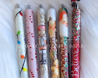 Christmas Glitter Pen | Holiday Glitter Pen | Santa Glitter Inkjoy Gel Pens