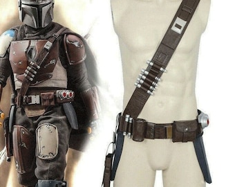 Star Wars the Mandalorian Cosplay Belt with Holsters Waist Props Soldier Straps