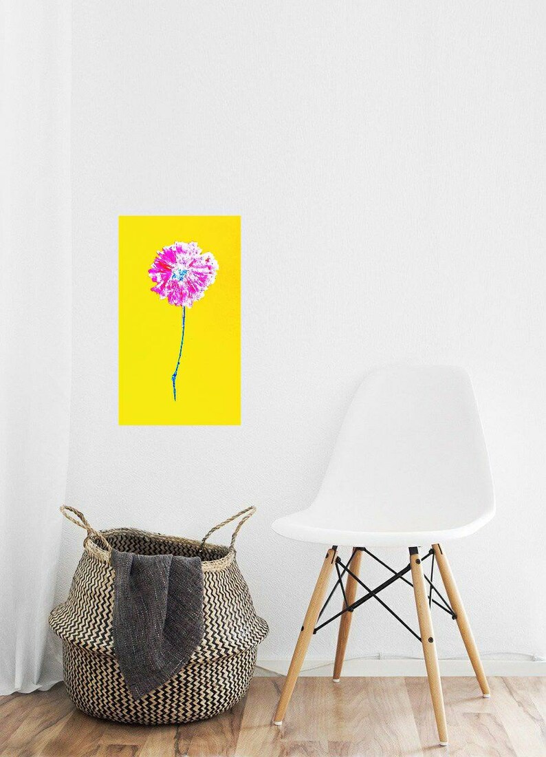 Colorful Flower Wall Art Print for a Living Room Printable Etsy