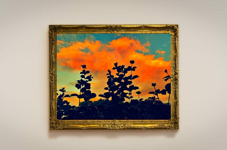 Sunset Wall Art for a Bedroom Nature Wall Decor Forest Etsy