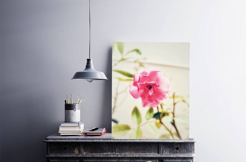 Buy Pink Rose Wall Print Rose Wall Decor Gift for Her Romantic Online