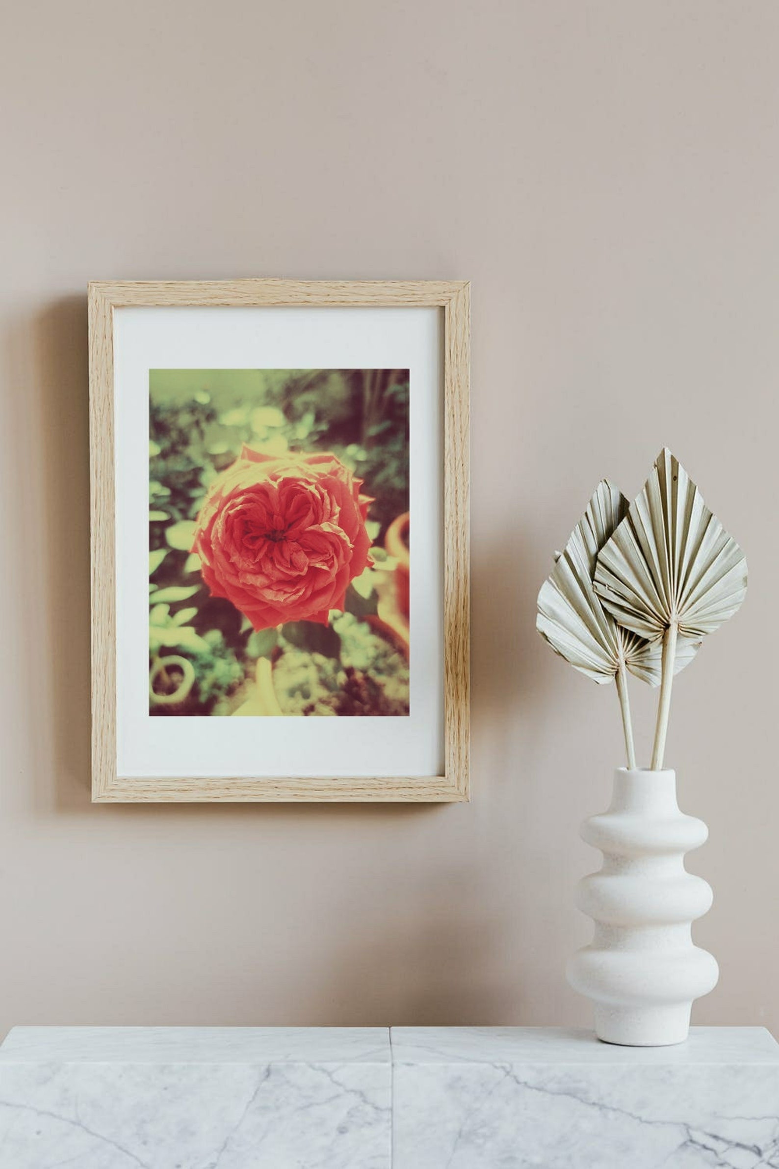 Vintage Rose Wall Art for a Living Room Rose Flower Print Etsy