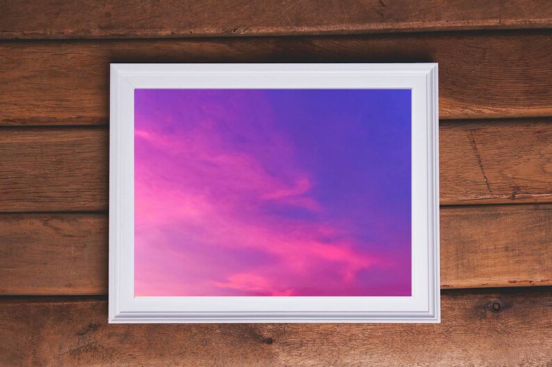 Pink Sky Wall Art Printable Home Decor Gift Bedroom Wall Etsy