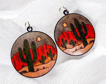 Leather Desert Earrings