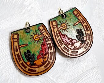 Leather Desert Earrings