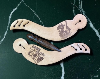 Cowboy Killer Skeleton Cowboy Slim Line Dovetail Spur Straps