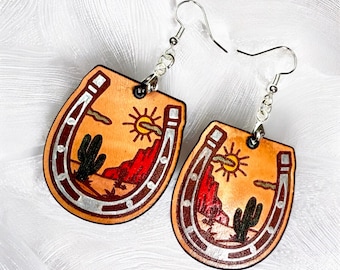 Leather Desert Earrings