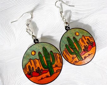 Leather Desert Earrings