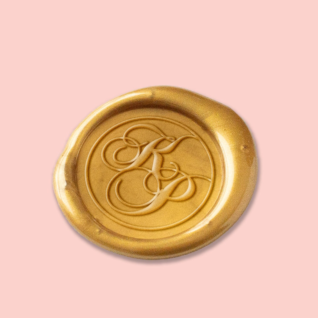 Custom Self Adhesive Wax Seals, Personalized Wax Seal Stamp, Initial