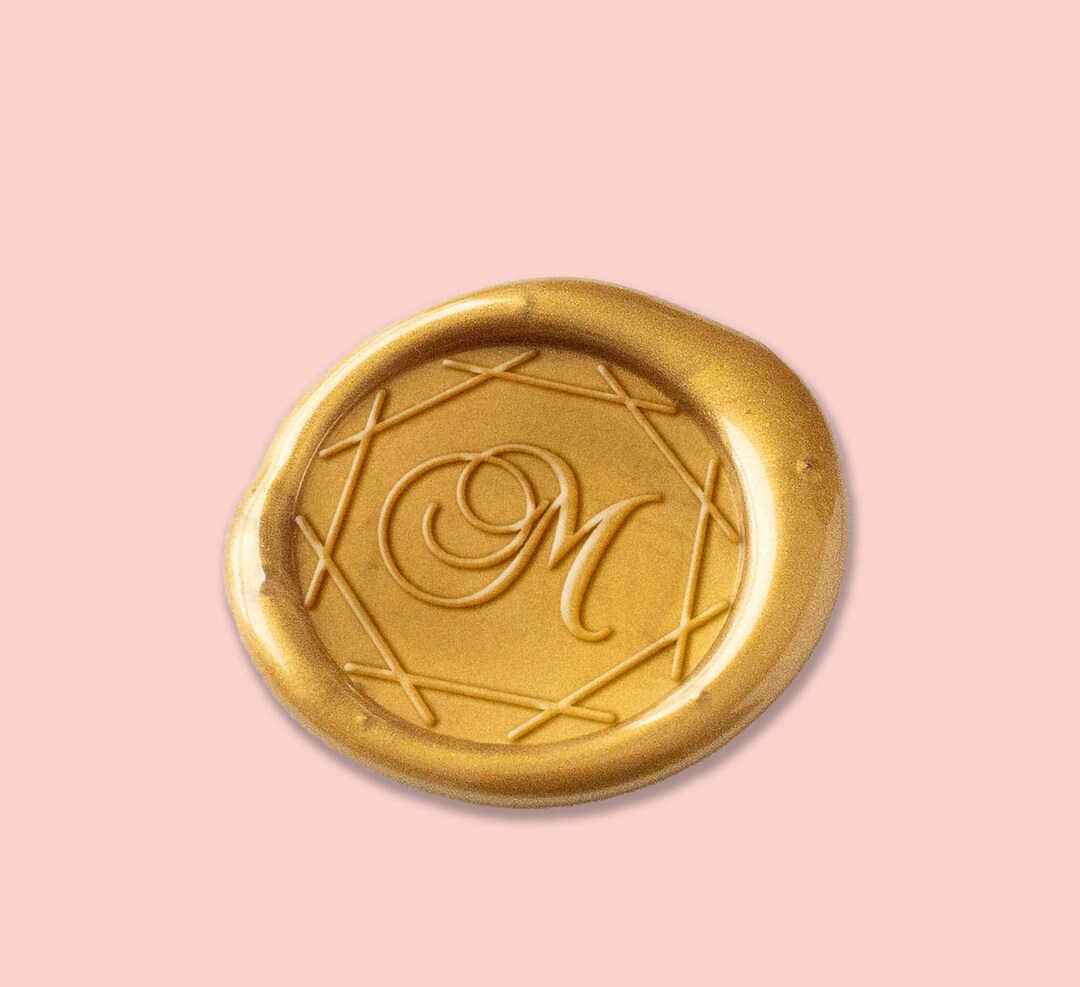 Custom Self Adhesive Wax Seals, Personalized Wax Seal Stamp, Initial