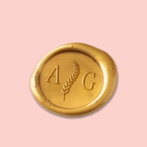 Custom Self Adhesive Wax Seals, Personalized Wax Seal Stamp, Initial Wax Seal Stickers, Wedding Wax Seals, Easy to Use, Peel and Stick, ST04