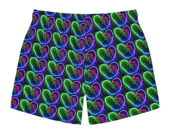 Neon hartpatroon zwembroek | All-over print