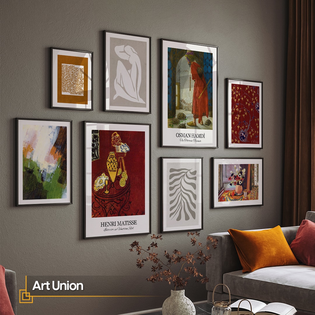 Eclectic Gallery Wall Art Set of 8 FRAMED Prints Maximalist Wall Decor ...